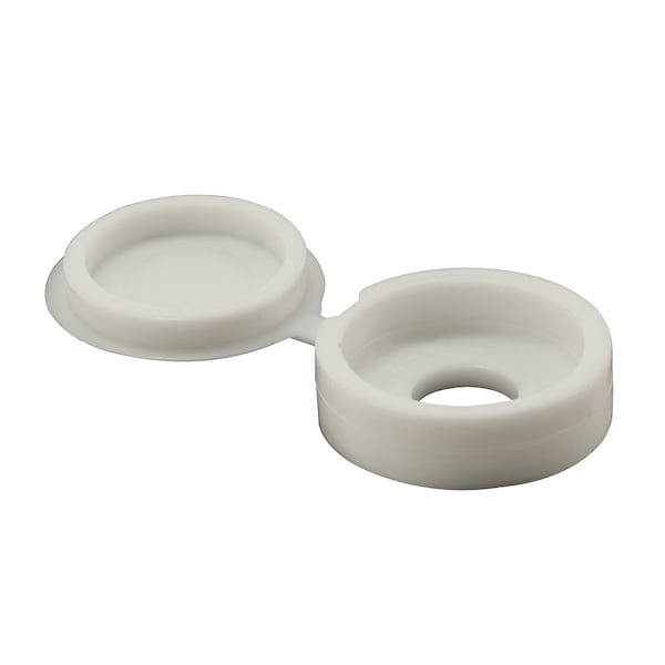 Prime-Line Screw Cap, 1/2 in Dia, White, Plastic 12 PK EP 16097 - main